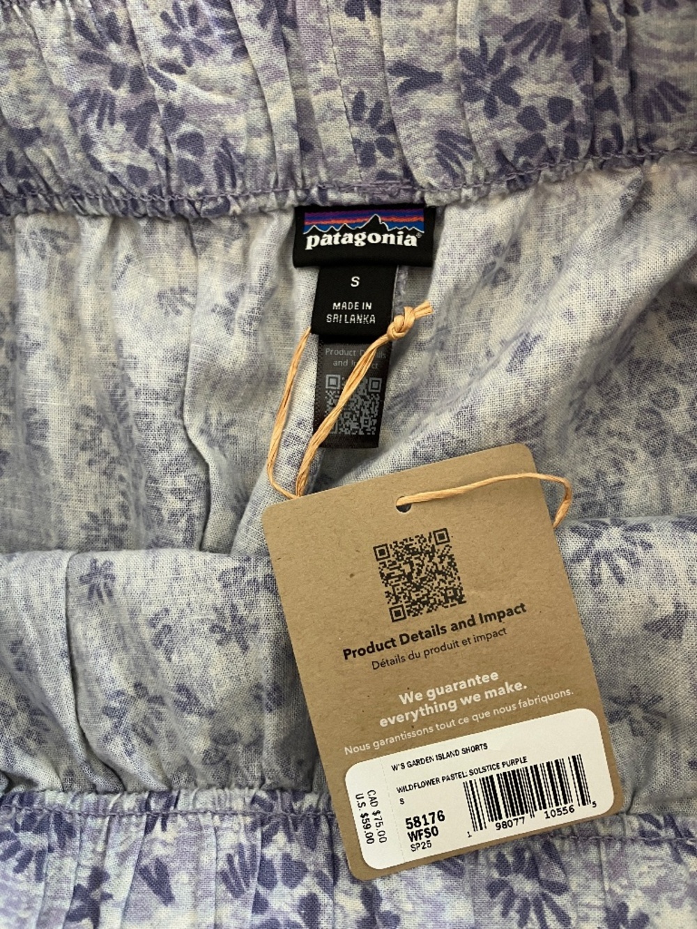 Patagonia Women's Garden Island Shorts Solstice purple NWT Size S & L - Picture 4 of 15